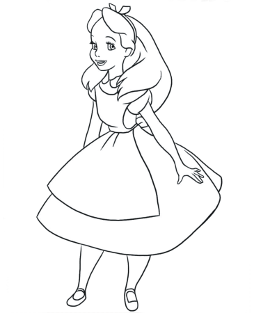 Алиса в стране чудес рисунок легкий