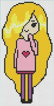 Рисование по клеточкам для девочек