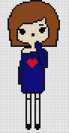 Рисунки по клеточкам люди