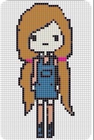 Рисунки по клеточкам девоч