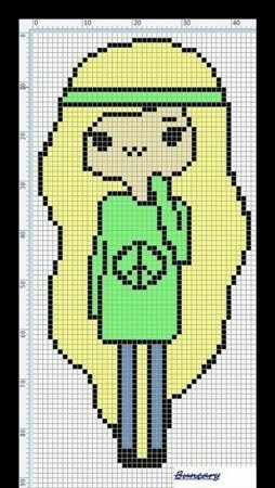 Рисунки по клеткам для девочек