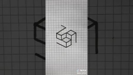 Маленькие 3д рисунки по клеточкам