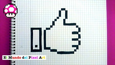 Рисование по клеточкам в тетради лайк