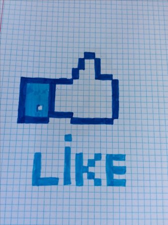 Рисунки по клеточкам лайк