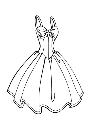 Раскраска платье