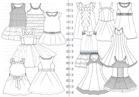 Раскраска платье