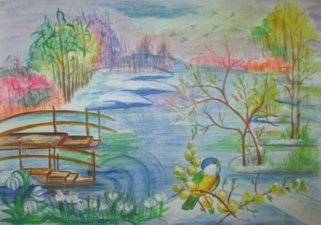 Весенние рисунки для детей