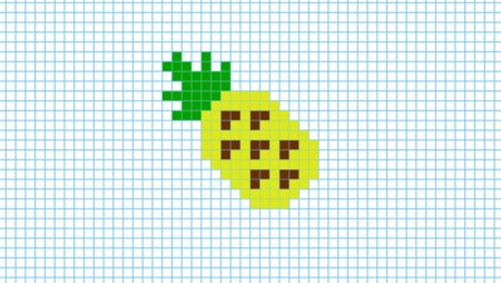 Рисунки по клеточкам фрукты