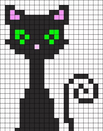 Котики по клеточкам маленькие