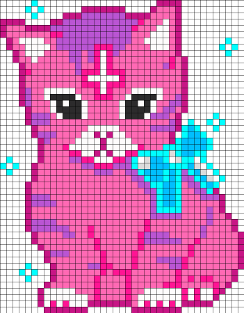 Кошечка по клеткам