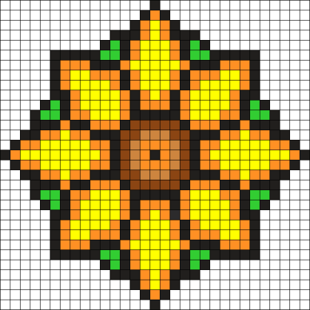 Рисование по клеткам цветок