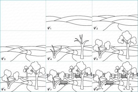 Рисунок на тему парк