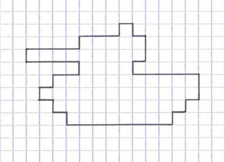 Графический диктант танк