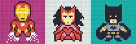 Супергерой в стиле пиксель арт