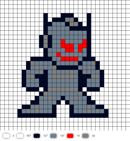 Рисование по клеточкам Марвел