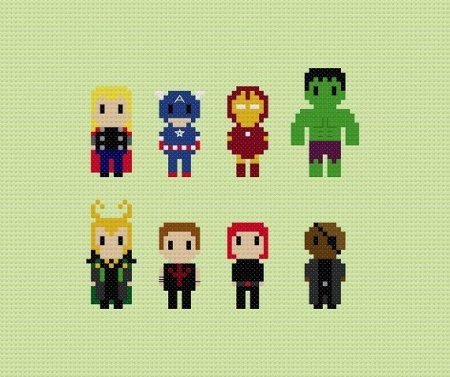 Супергерои по клеткам маленькие