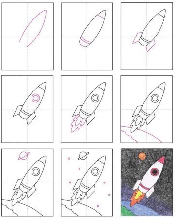 Рисование ракета