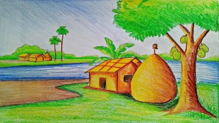 Природа и архитектура рисунок легко