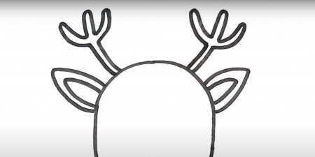 Олень рисунок карандашом для детей