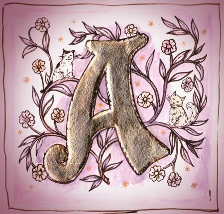 Живописный рисунок буквицы