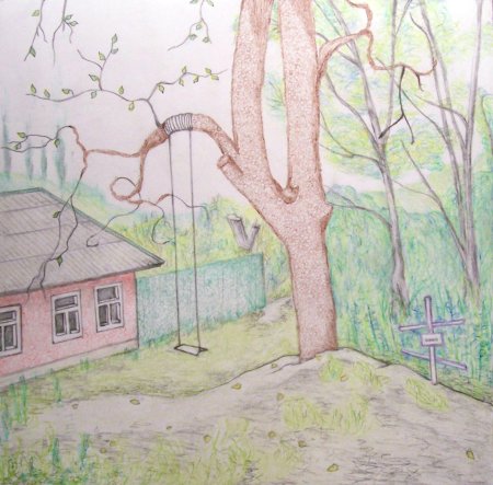 Рисунок осень карандашом