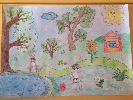 Детские рисунки на тему лето