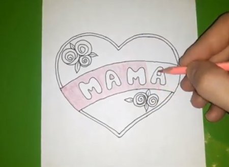 Рисунок на день матери легкий