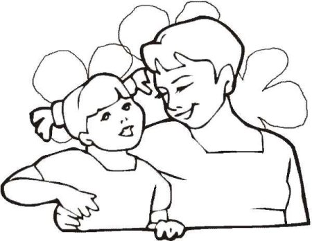 Мама раскраска для детей