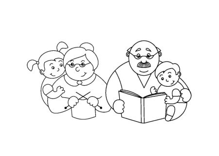 Бабушка и дедушка рисунок карандашом