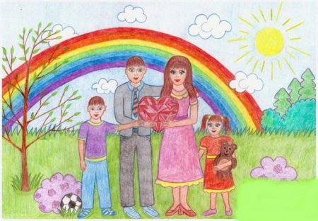 Рисунки на тему моя семья на конкурс