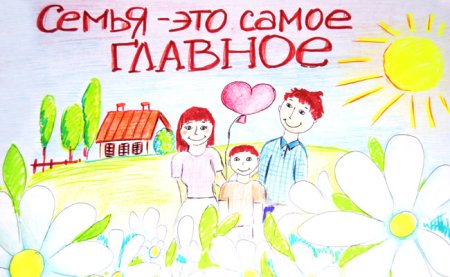 Детские рисунки на тему день семьи