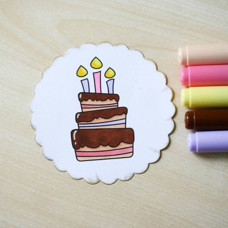 Тортик маркерами