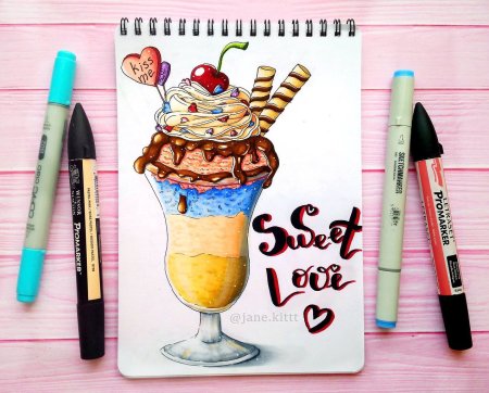 Мороженое маркерами