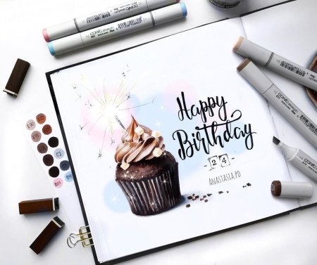 Открытки маркерами