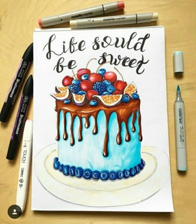 Открытки маркерами