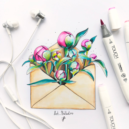 Небольшие рисунки фломастерами