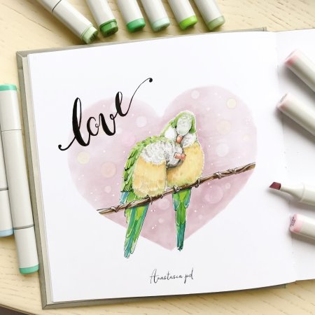 Нарисовать открытку