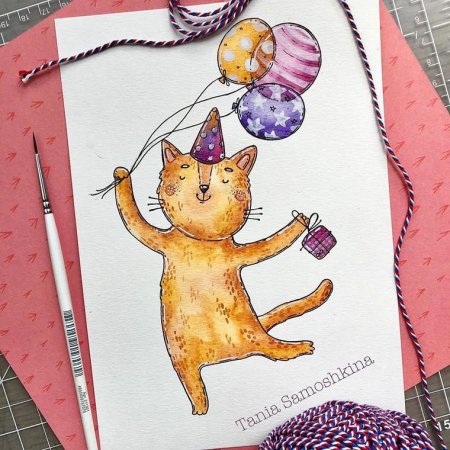 Идеи нарисованных открыток на др