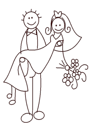Рисунок на свадьбу лёгкий