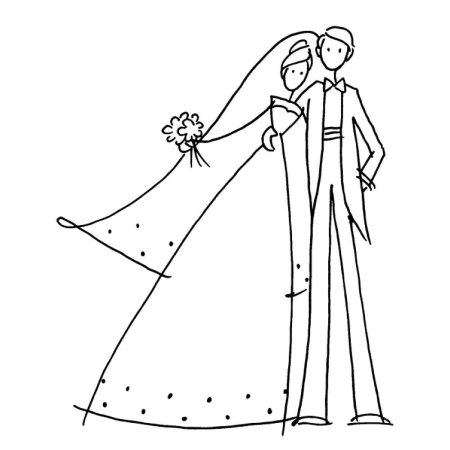 Раскраска свадьба