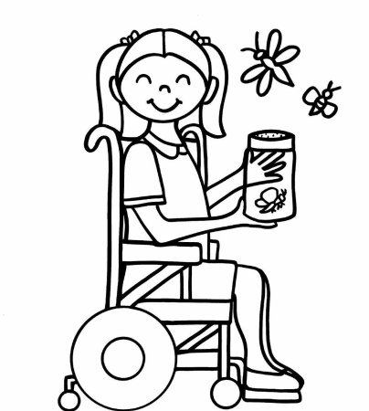 Раскраска инвалид