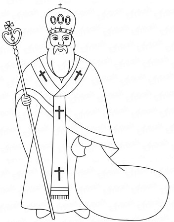 Николай Чудотворец раскраска