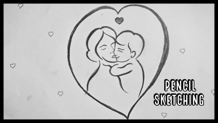 Рисунки ко Дню матери карандашом лёгкие