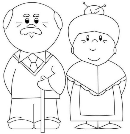 День пожилого человека раскраска