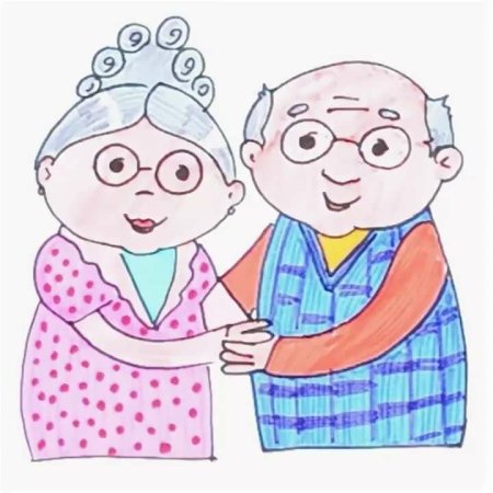 Бабушка и дедушка рисунок легкий