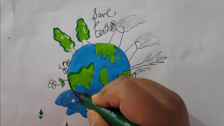 Рисовать на день земли для 4 класса красками