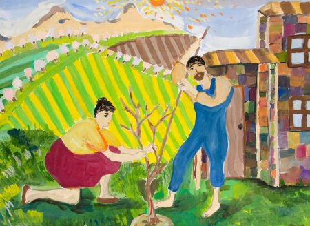 Рисунок в садик на тему 1 мая