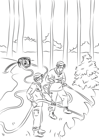 Лесной пожар раскраска