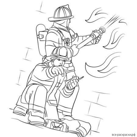 Пожарник рисунок карандашом