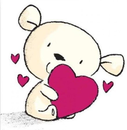 Раскраска Медвежонок с сердечком